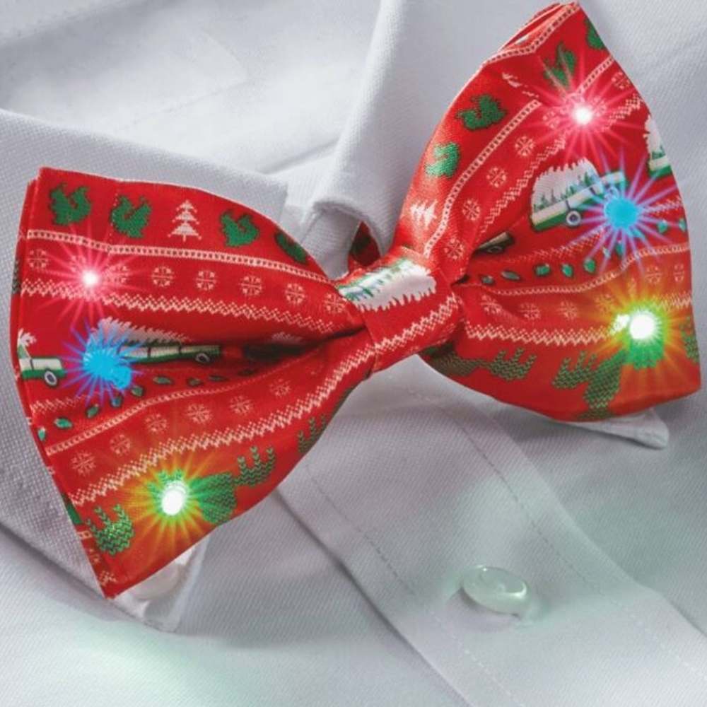 Lotsa Lites Flashing Holiday Bow Tie